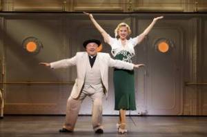 Moonface Martin (Fred Applegate) and Reno Sweeney (Rachel York) are in middle of plenty of high seas hijinks in "Anything Goes," opening on Wednesday, Jan. 9th (Photo by Joan Marcus)