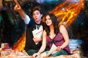 Kyle Sugarman (Jeremy Helgeson) and Jessica (Adrienne Walters) look toward the future in "Spacebar: A Broadway Play by Kyle Sugarman, running through June 23rd at City Lights. (Photo by Tasi Alabastro)
