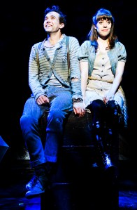 Peter (Joey deBettencourt) and Molly (Megan Stern) mix adventure with the discovery of love in "Peter and the Starcatcher," through Dec. 1st in San Francisco. (Photo by Jenny Anderson)