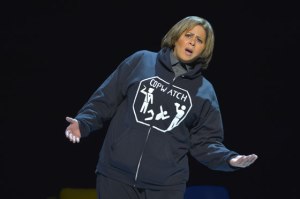 Anna Deavere Smith portrays Kevin Moore, videographer of the Freddie Gray police brutality video which sparks riots and protests in Baltimore. (Photo by Kevinberne.com)